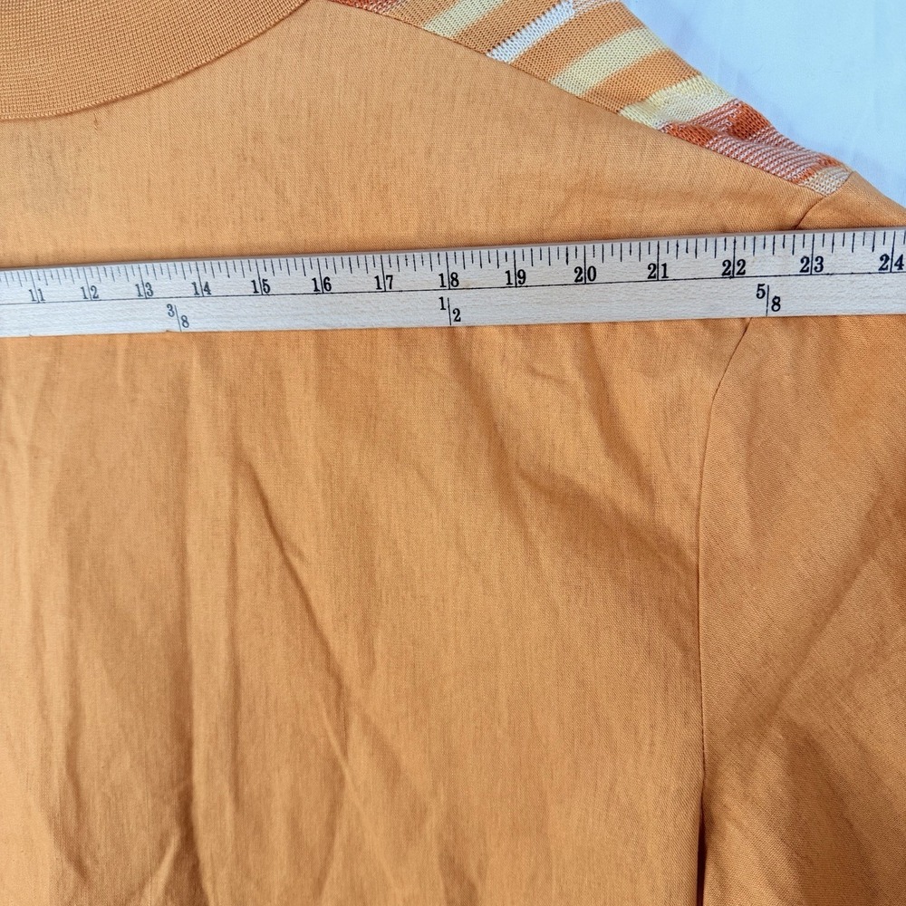 G B Collection Men's polo collar button-up placket Linen/acrylic SZ-XL VTG NWI - Picture 11 of 16